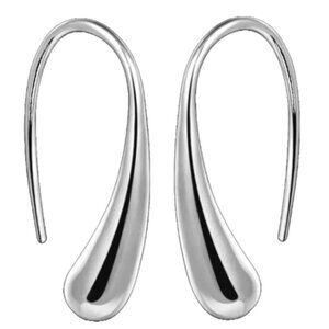 Gorgeous Stamped 925 Sterling Silver Electro-Plated Water Drop Earrings